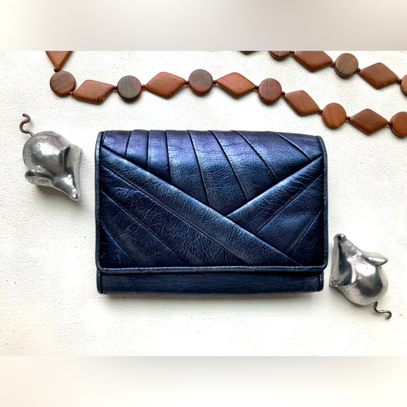 Isabella Fiore Handbags - Isabella Fiore 100% leather wallet - metallic blue - rare hard to find
